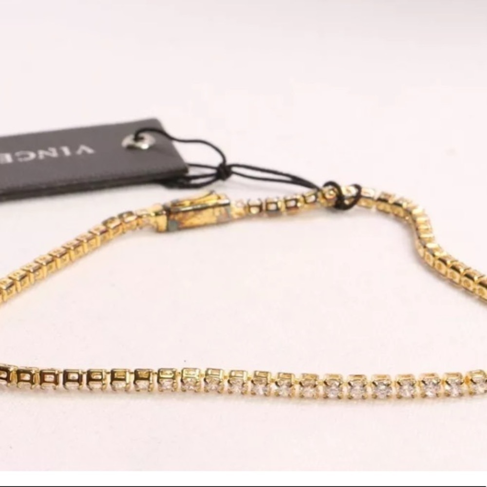 Vince Camuto Gold Tone Crystal Tennis Bracelet